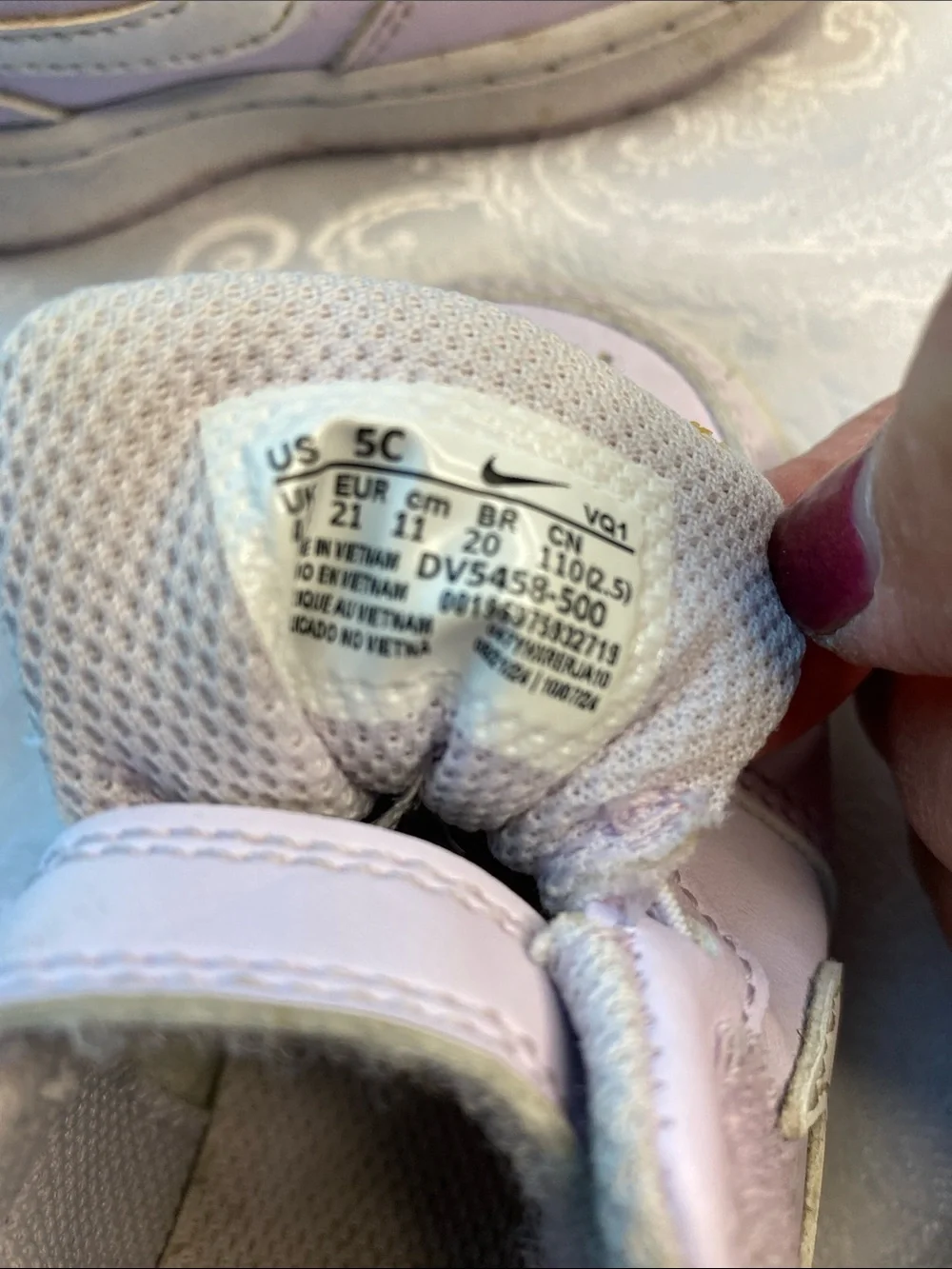 Nike Court Borough Low Toddler Girl Sneakers Pink/White Size 5C